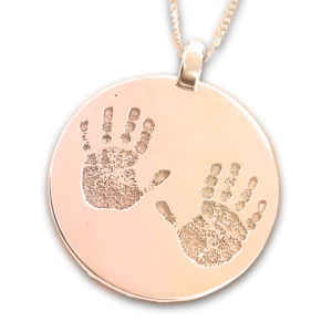 Uneik Jewellery - fingerprint name handprint footprint pawprint pet memorial keepsake gift 9ct gold sterling silver Melbourne Australia unique