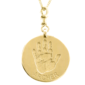 Uneik Jewellery - fingerprint name handprint footprint pawprint pet memorial keepsake gift 9ct gold sterling silver Melbourne Australia unique