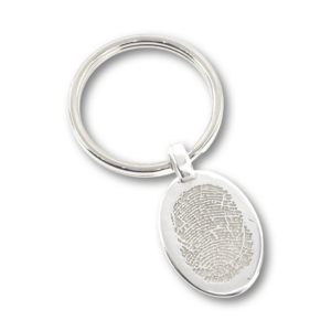 oval fingerprint keyring