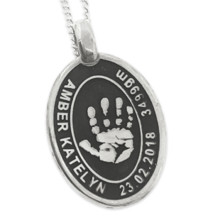 Personalized jewelry by Uneik Jewellery Australia. Made with fingerprint, handprint, footprints and names. 9ct gold and sterling silver.