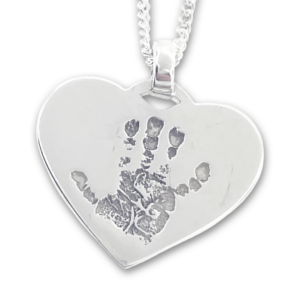 personalised jewellery that features your loved ones handprint, footprint, fingerprint, name or a special moment. Create a beautiful keepsake or a memory piece of unique jewelry.