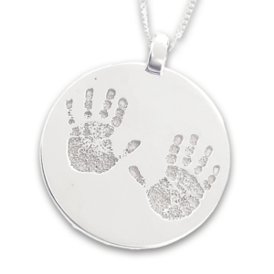 personalised jewellery that features your loved ones handprint, footprint, fingerprint, name or a special moment. Create a beautiful keepsake or a memory piece of unique jewelry.