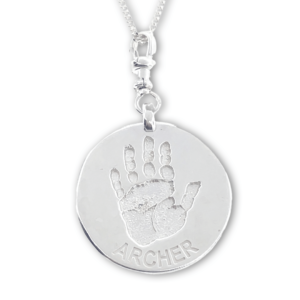 Uneik Jewellery - fingerprint name handprint footprint pawprint pet memorial keepsake gift 9ct gold sterling silver Melbourne Australia unique