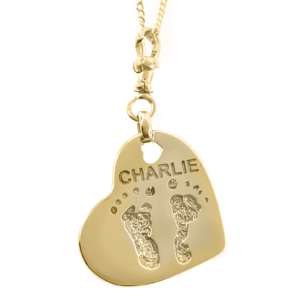 Uneik Jewellery - fingerprint name handprint footprint pawprint pet memorial keepsake gift 9ct gold sterling silver Melbourne Australia unique