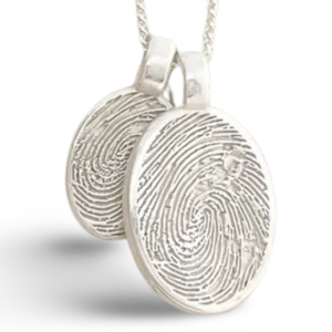 Fingerprint Jewellery Oval Pendant ... Single Print || Sterling Silver