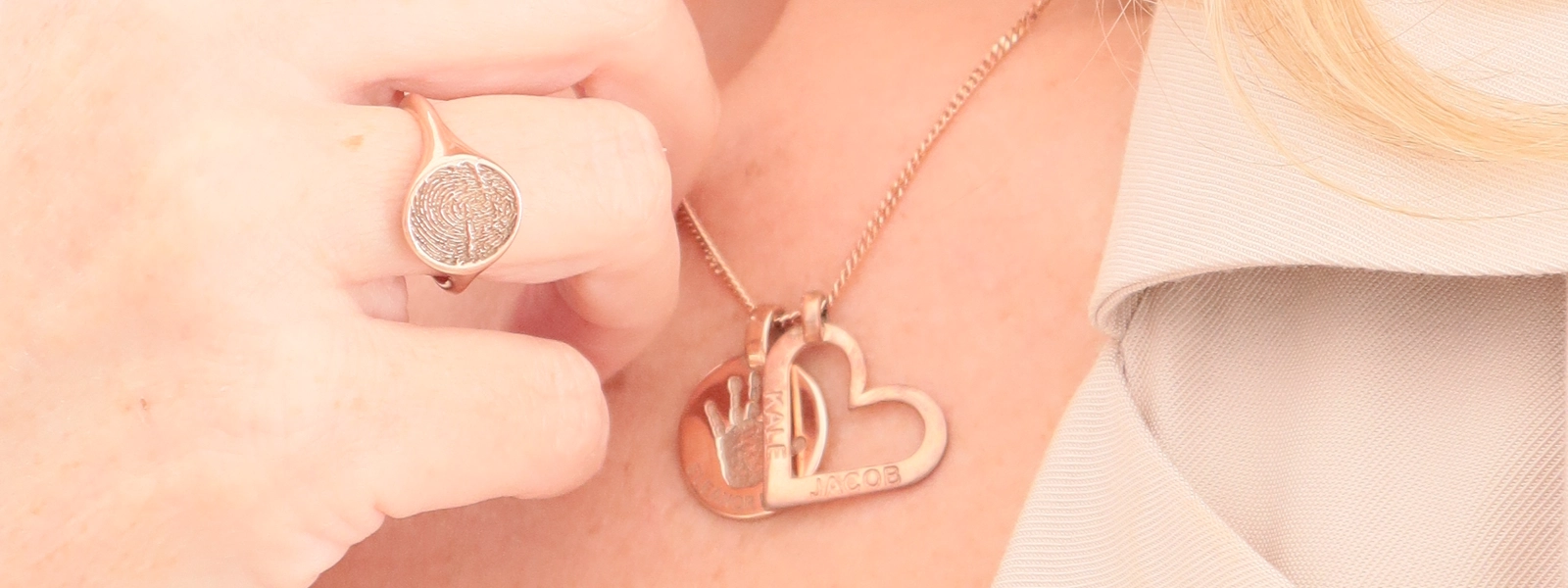 rose gold fingerprint jewellery banner
