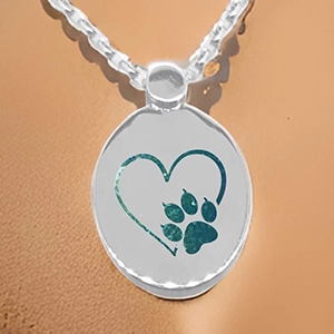 cat ashes pendant oval cremation pet loss